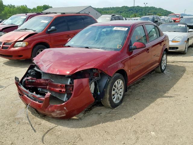 1G1AT58H297118549 - 2009 CHEVROLET COBALT LT BURGUNDY photo 2