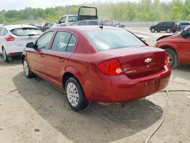 1G1AT58H297118549 - 2009 CHEVROLET COBALT LT BURGUNDY photo 3