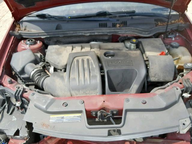 1G1AT58H297118549 - 2009 CHEVROLET COBALT LT BURGUNDY photo 7