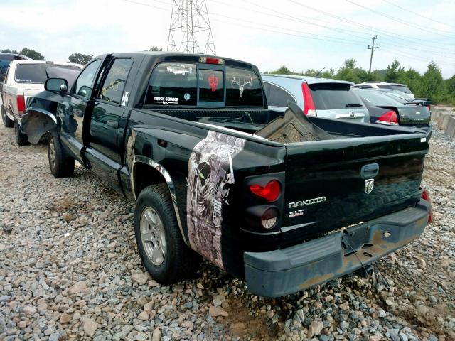 1D7HW48P67S157367 - 2007 DODGE DAKOTA QUA BLACK photo 3