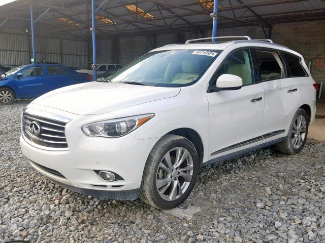 5N1AL0MN4DC351494 - 2013 INFINITI JX35 WHITE photo 2