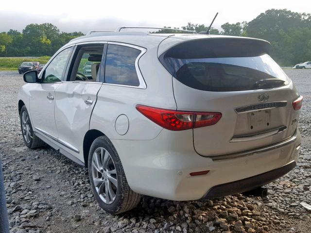 5N1AL0MN4DC351494 - 2013 INFINITI JX35 WHITE photo 3