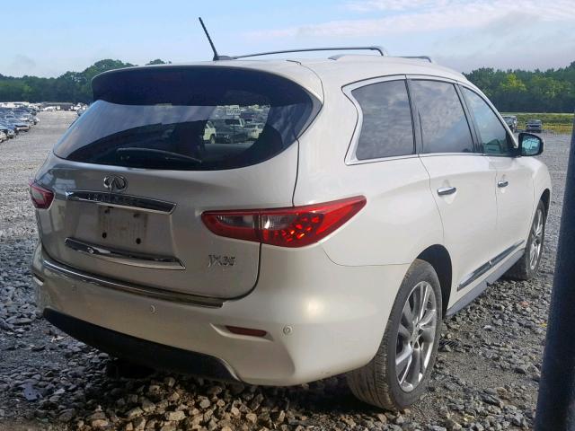 5N1AL0MN4DC351494 - 2013 INFINITI JX35 WHITE photo 4