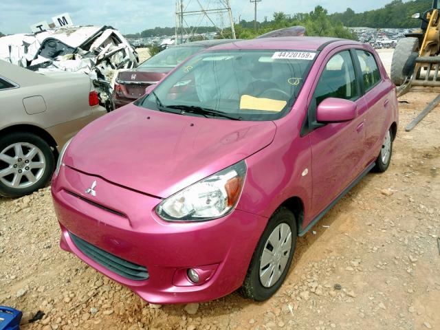 ML32A3HJ5FH049227 - 2015 MITSUBISHI MIRAGE DE PINK photo 2