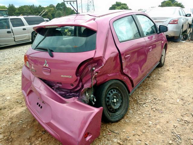 ML32A3HJ5FH049227 - 2015 MITSUBISHI MIRAGE DE PINK photo 4