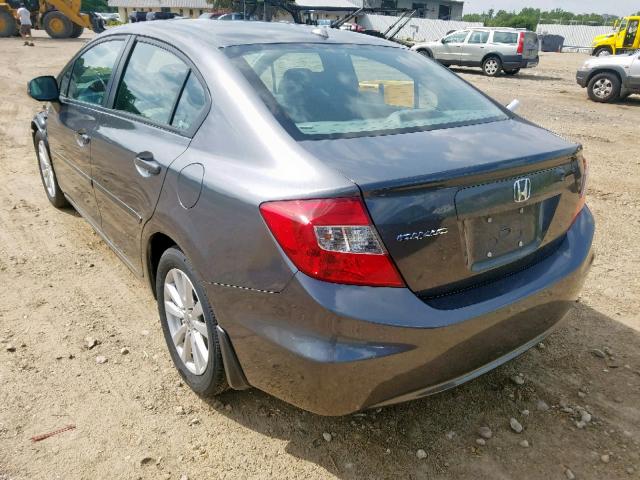 2HGFB2F94CH509192 - 2012 HONDA CIVIC EXL 石墨色 照片 3