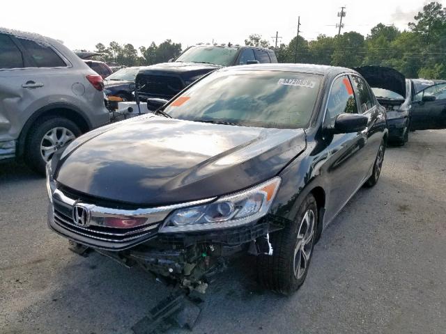 1HGCR2F30HA071562 - 2017 HONDA ACCORD LX BLACK photo 2