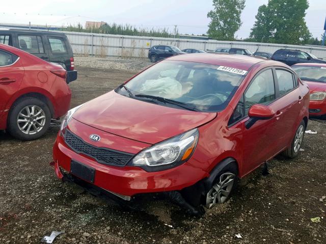 KNADM4A33H6055487 - 2017 KIA RIO LX RED photo 2