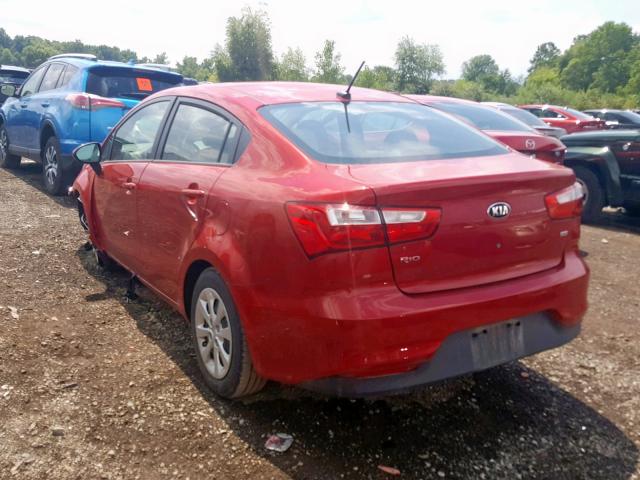 KNADM4A33H6055487 - 2017 KIA RIO LX RED photo 3