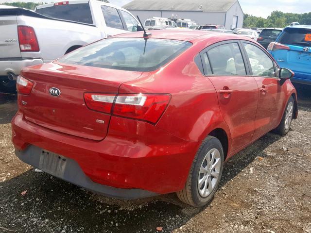 KNADM4A33H6055487 - 2017 KIA RIO LX RED photo 4