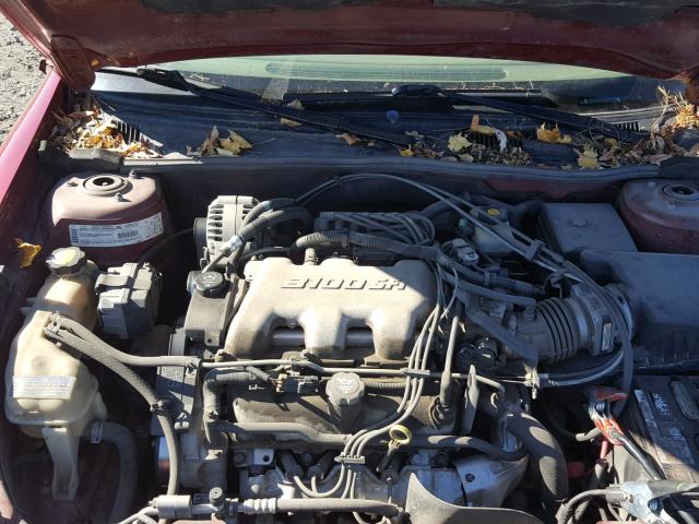 1G1NE52J12M657078 - 2002 CHEVROLET MALIBU LS 勃艮第红 照片 7