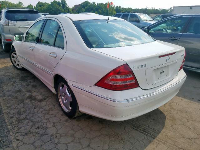 WDBRF92H46F815741 - 2006 MERCEDES-BENZ C 280 4MAT WHITE photo 3