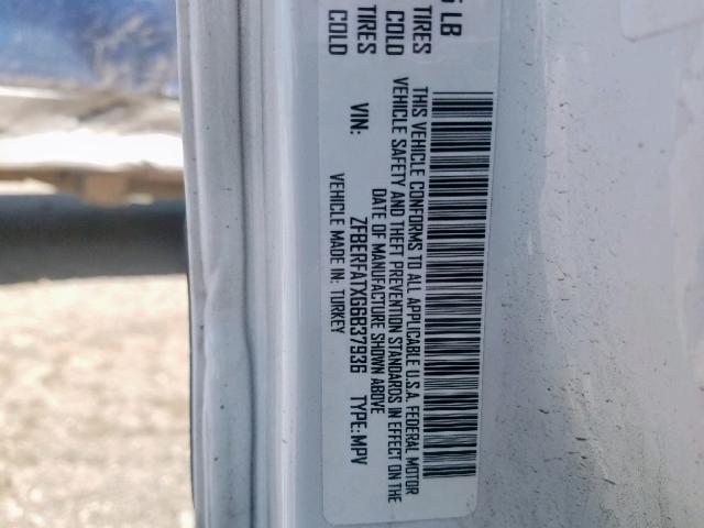 ZFBERFATXG6B37936 - 2016 RAM PROMASTER 白色 照片 10