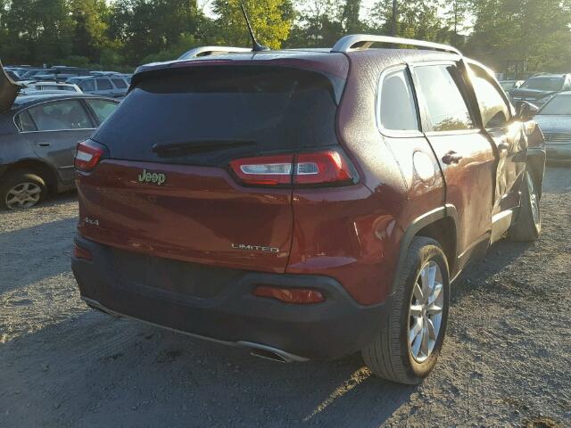 1C4PJMDS7FW778445 - 2015 JEEP CHEROKEE L RED photo 4