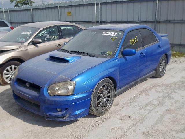 JF1GD296X4G518156 - 2004 SUBARU IMPREZA WR BLUE photo 2