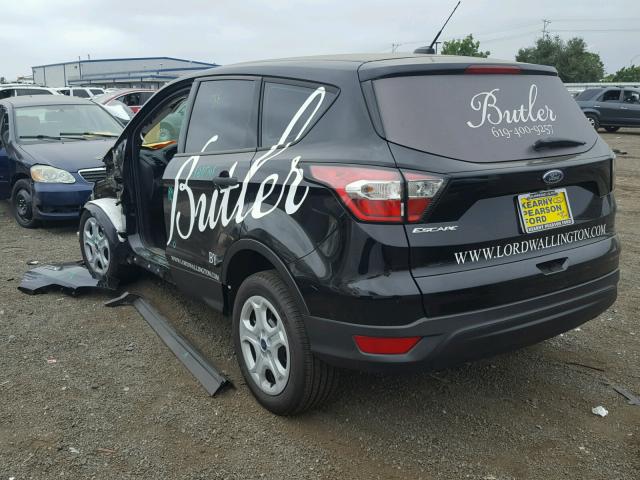 1FMCU0F75JUA92007 - 2018 FORD ESCAPE S BLACK photo 3