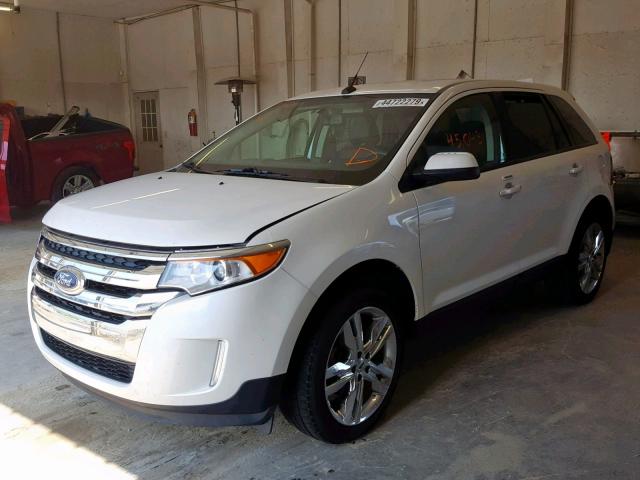 2FMDK3JC3CBA32395 - 2012 FORD EDGE SEL WHITE photo 2