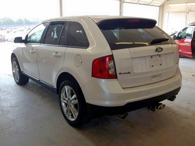 2FMDK3JC3CBA32395 - 2012 FORD EDGE SEL WHITE photo 3