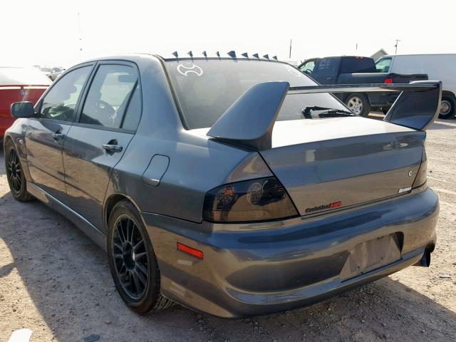 JA3AH86C76U043618 - 2006 MITSUBISHI LANCER EVO GRAY photo 3