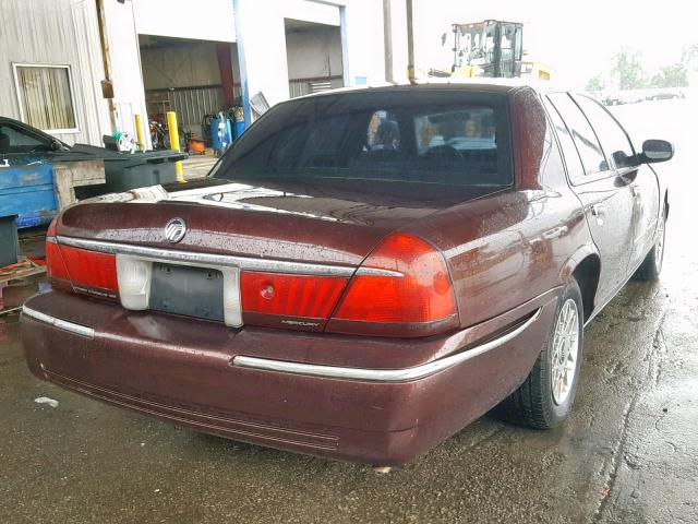 2MEFM74W81X685078 - 2001 MERCURY GRAND MARQ MAROON photo 4