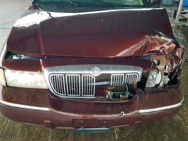 2MEFM74W81X685078 - 2001 MERCURY GRAND MARQ MAROON photo 7