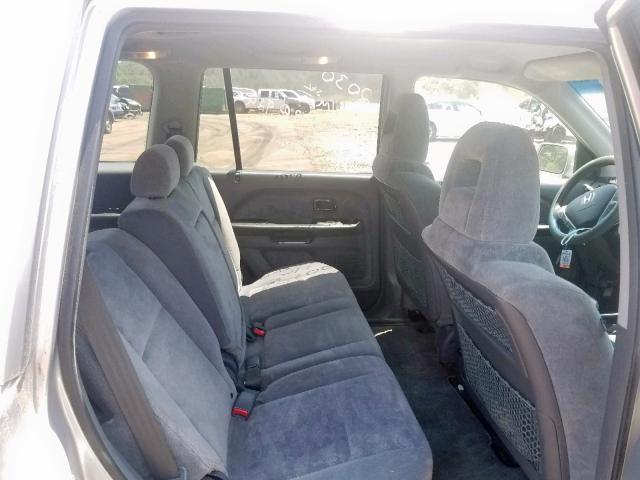 5FNYF18405B064434 - 2005 HONDA PILOT EX SILVER photo 6