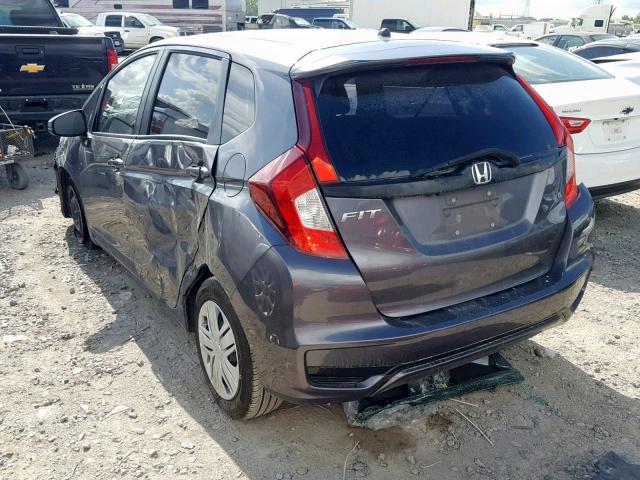 3HGGK5H45KM704516 - 2019 HONDA FIT LX GRAY photo 3