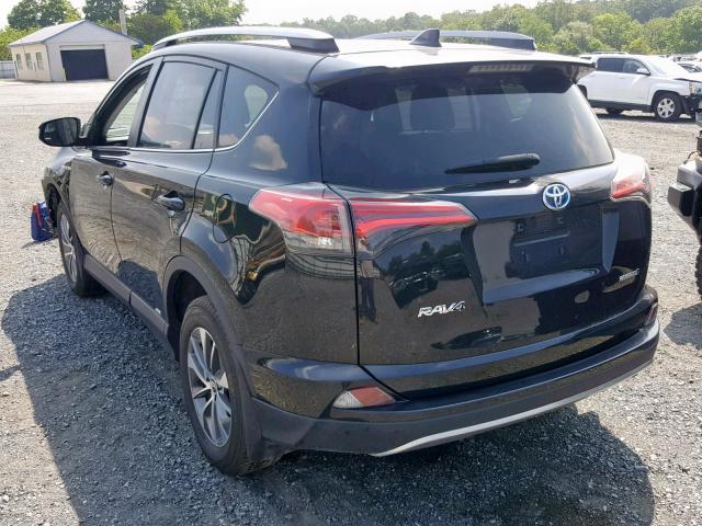 JTMRJREV1JD200845 - 2018 TOYOTA RAV4 HV LE BLACK photo 3