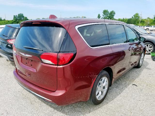 2C4RC1BG4HR777393 - 2017 CHRYSLER PACIFICA T MAROON photo 4