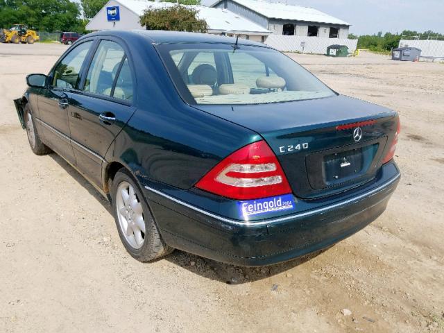 WDBRF61J42F185555 - 2002 MERCEDES-BENZ C 240 GREEN photo 3