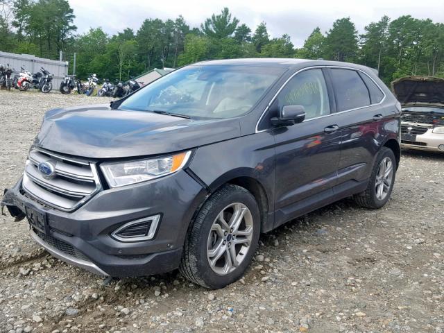 2FMPK4K89FBC24275 - 2015 FORD EDGE TITAN GRAY photo 2