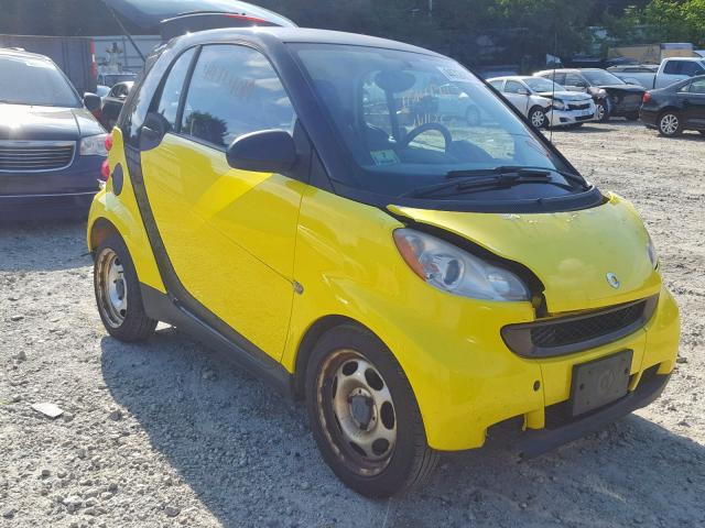 WMEEJ31X18K129981 - 2008 SMART FORTWO YELLOW photo 1