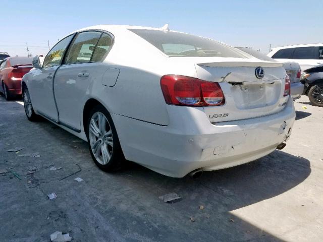 JTHBC96S885015551 - 2008 LEXUS GS 450H WHITE photo 3