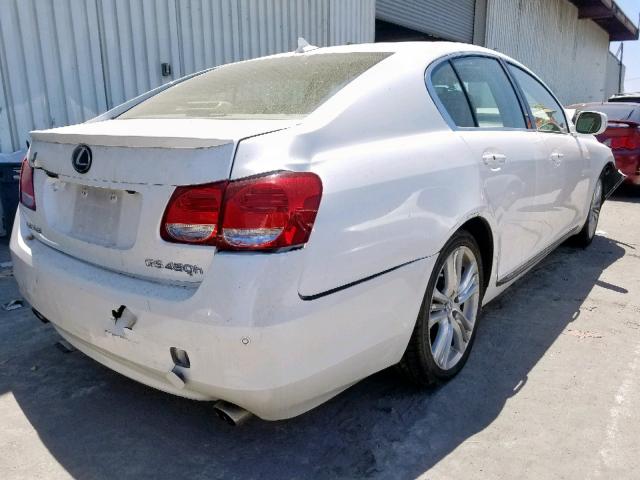 JTHBC96S885015551 - 2008 LEXUS GS 450H WHITE photo 4