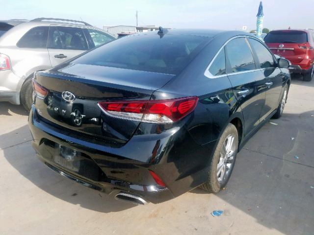 5NPE34AFXJH615327 - 2018 HYUNDAI SONATA SPO BLACK photo 4