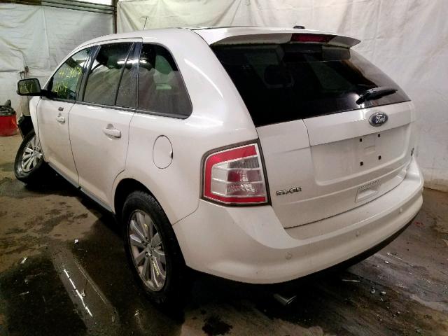 2FMDK4JC1ABB19425 - 2010 FORD EDGE SEL WHITE photo 3