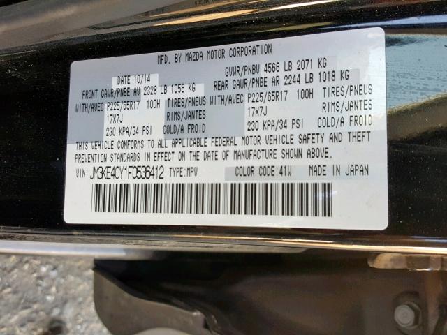 JM3KE4CY1F0536412 - 2015 MAZDA CX-5 TOURI BLACK photo 10