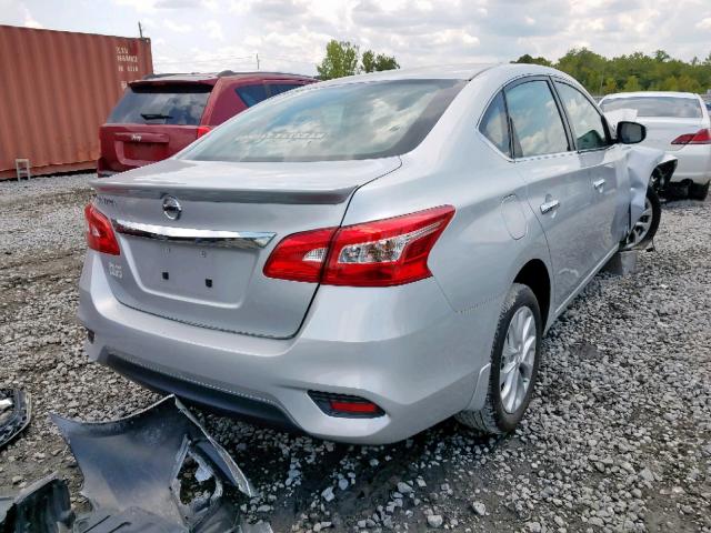 3N1AB7APXHY293087 - 2017 NISSAN SENTRA S SILVER photo 4