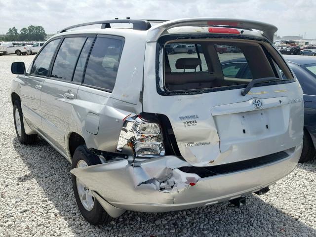 JTEHF21A630138680 - 2003 TOYOTA HIGHLANDER SILVER photo 3