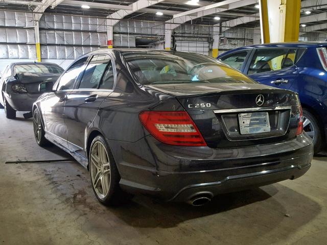 WDDGF4HB2DA786156 - 2013 MERCEDES-BENZ C 250 BLACK photo 3