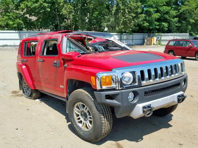 5GTEN13E788191362 - 2008 HUMMER H3 RED photo 1