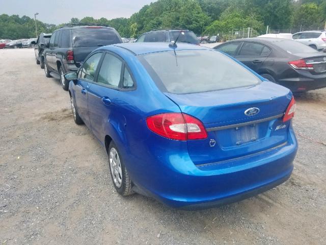 3FADP4AJ9BM105492 - 2011 FORD FIESTA S BLUE photo 3