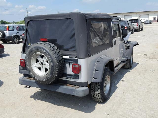 1J4FA49S54P793287 - 2004 JEEP WRANGLER / SILVER photo 4