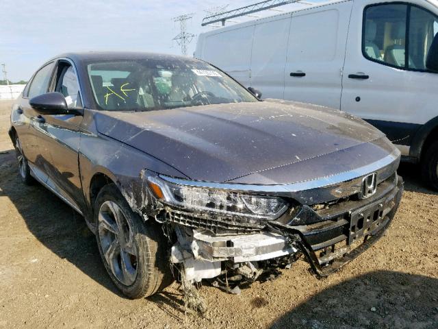 1HGCV2F50JA019089 - 2018 HONDA ACCORD EXL GRAY photo 1