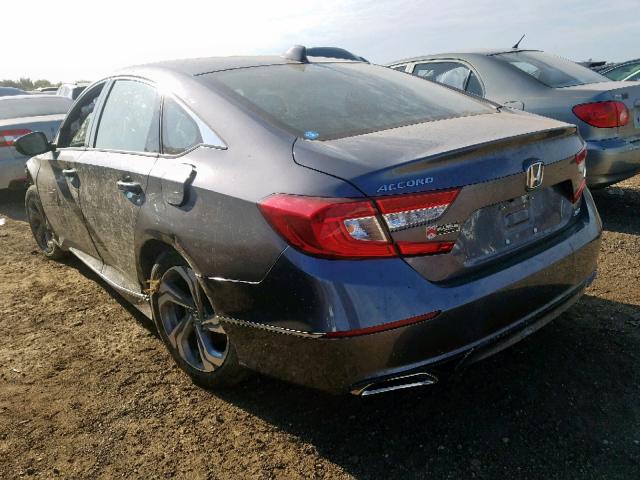 1HGCV2F50JA019089 - 2018 HONDA ACCORD EXL GRAY photo 3