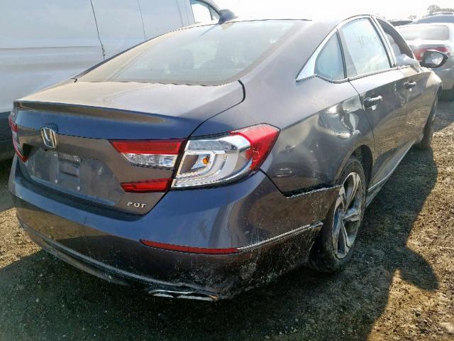 1HGCV2F50JA019089 - 2018 HONDA ACCORD EXL GRAY photo 4