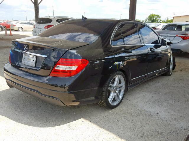 WDDGF4HB1CR238293 - 2012 MERCEDES-BENZ C 250 BLACK photo 4