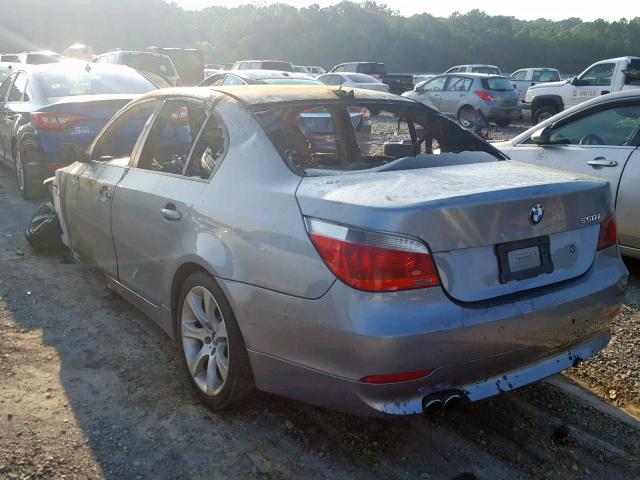 WBANB53587CP06336 - 2007 BMW 550 I GRAY photo 3