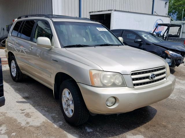 JTEGF21A420046252 - 2002 TOYOTA HIGHLANDER GRAY photo 1