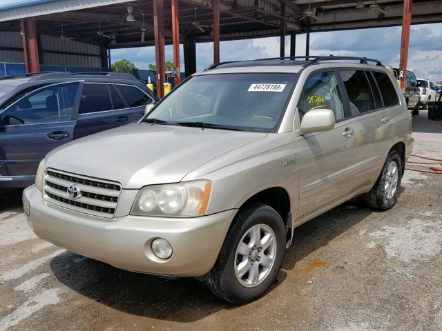 JTEGF21A420046252 - 2002 TOYOTA HIGHLANDER GRAY photo 2